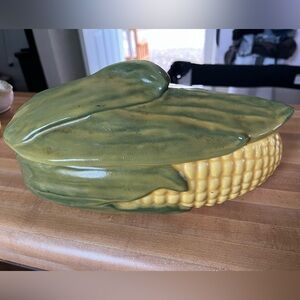 Corn-Shaped Ceramic Dish